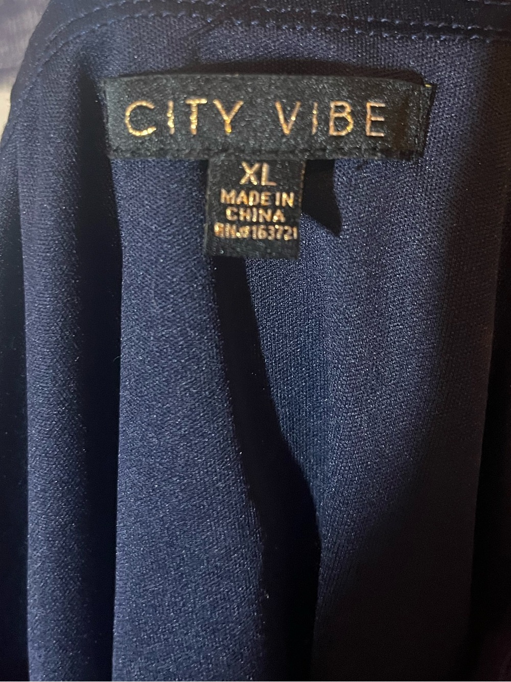 City Vibe Navy Iridescent Sequin Feather One Shoulder Mini Dress Women’s XL - Picture 4 of 4
